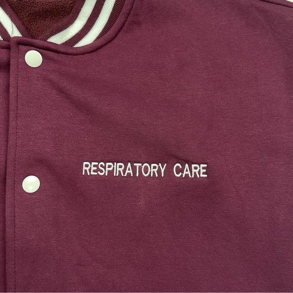 Unisex Varsity Letterman Embroidered Respiratory Therapist Jacket - Picture 8 of 11